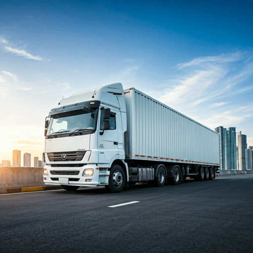 Truck on the road